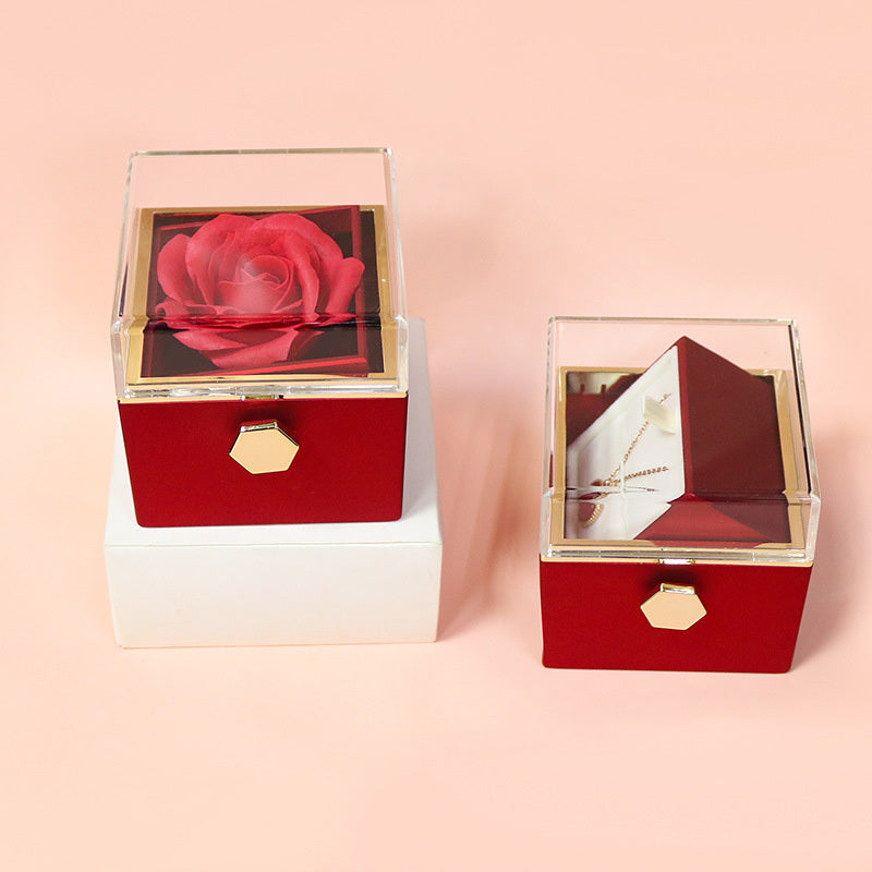 Rotating Rose Jewelry Box