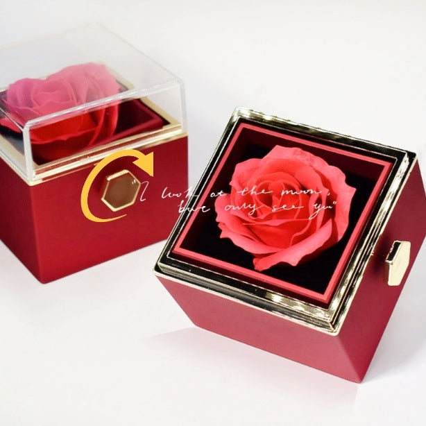 Rotating Rose Jewelry Box